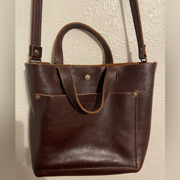 Mini crossbody tote, cold brew color - Picture 1 of 10